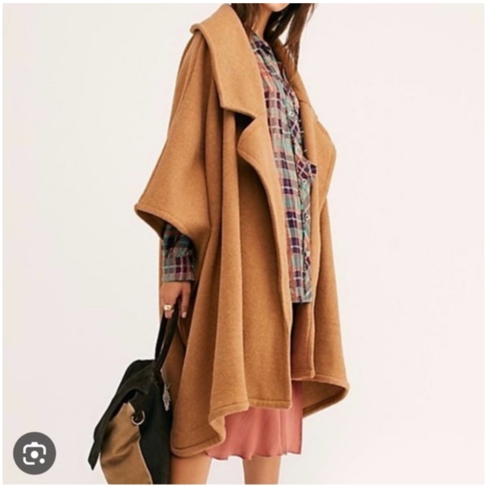 Free People Tan Poncho